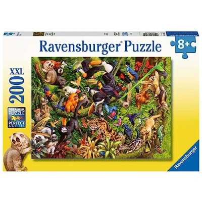 Afbeelding van Ravensburger puzzel Bonte jungle Legpuzzel 200 XXL stukjes