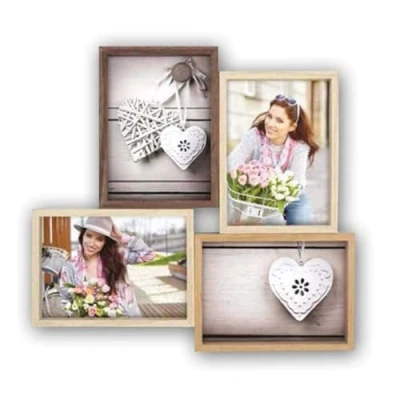 Image de Zep TYY757 Multi Vues 4 photos 13 x 18 cm Montreaux 4Q Bois Ivoire, Nature, Marron 39 37 3