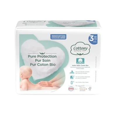 Afbeelding van Cottony Biologische Katoenen Luiers 32 Maat 3 (4 9 kg)