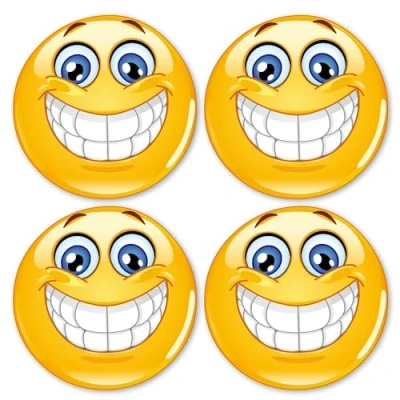 Afbeelding van easydruck24de Smiley sticker I kfz_295 rond Ø 5 cm emoticon lachen voor smartphone mobiele telefoon laptop fiets motorfiets scooter weerbestendig