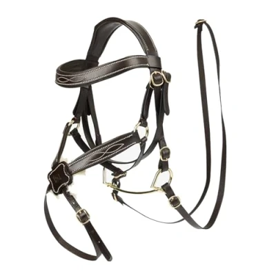 Image de LeMieux Hobby Horse Bridon à ressort Marron