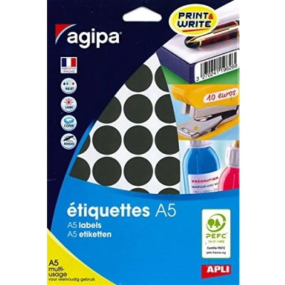 Afbeelding van Apli 114327 etui met 400 tabletten, veelzijdig inzetbaar, diameter 24 mm, zwart
