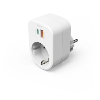 Afbeelding van Hama 3 voudige stekkerdoos met 1 USB C PD, A, geaard contact, 30W