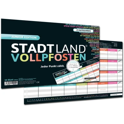 Afbeelding van DENKRIESEN City Land Full Posts Junior Edition, River Reprinted for Children and Teenagers Game Pad in DIN A4 Format