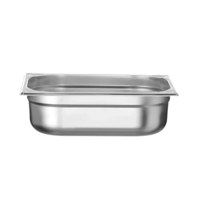 Image de HENDI Bac Gastronorme, GN 1/2, résistance thermique 40 C à 300 C, utilisable dans des fours convection, réfrigérateurs, bain maries, chafing dishes, 6.5L, 325x265x(H)100mm, inox
