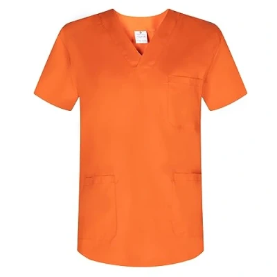 Afbeelding van MISEMIYA Casack, unisex, verpleegsters, uniform, schoonmaak, esthetiek, tandarts, gezondheidszorg Ref. 817, Oranje