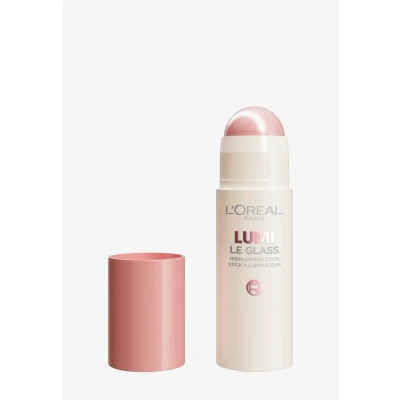 Afbeelding van L&#039;Oréal Paris Lumi Le Glass Highlighter Stick, surligneur avec effet mouillé réfléchissant, 620, rose, 7 g