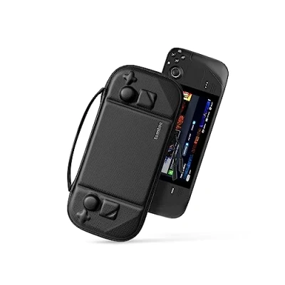 Image de tomtoc Etui compatible avec Steam Deck, protection intégrale Filz coque dure Housse de transport pour console Deck &amp; accessoires, antichoc, facile à transporter