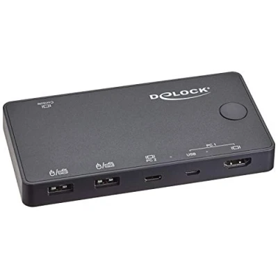 Afbeelding van DeLOCK HDMI / USB C KVM Switch 4K 60 Hz met 2.0