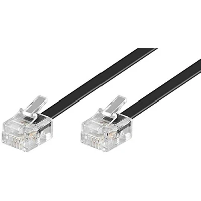 Afbeelding van RJ11 telefoonkabel / zwart 15 meter