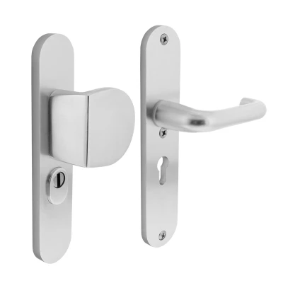 Afbeelding van Intersteel veiligheidsbeslag skg*** greep/kruk profielcilinder 55 mm aluminium