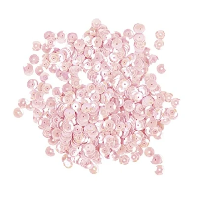 Afbeelding van Pailletten Wasbaar cup vorm iriserend roze 6 mm 4000 stuks Rayher