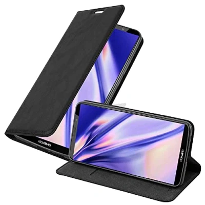 Afbeelding van Cadorabo Hoesje geschikt voor Huawei MATE 10 PRO in ZWARTE NACHT Beschermhoes met magnetische sluiting, standfunctie en kaartvakje Book Case Cover Etui