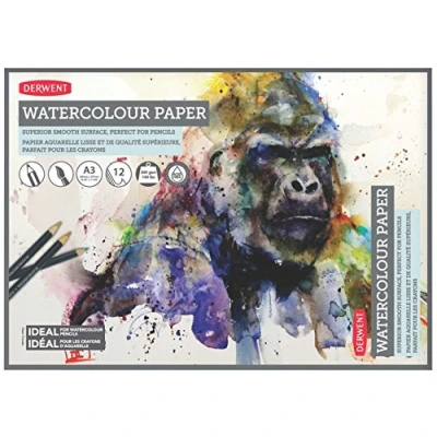 Afbeelding van Derwent Aquarelpapier A3 2301971 12 vellen zuurvrij aquarelpapier, ideaal voor in water oplosbare pennen, professionele kwaliteit