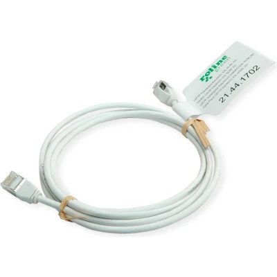 Afbeelding van ROLINE GREEN F/UTP DataCenter Patchkabel Cat.6A (Class EA), LSOH, extra dun, geel, 0,3 m