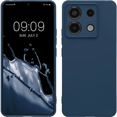 Afbeelding van kwmobile telefoonhoesje geschikt voor Xiaomi Redmi Note 13 Pro 5G / Poco X6 Hoesje smartphone Precisie camera uitsnede In marineblauw