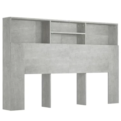 Afbeelding van vidaXL Hoofdbordkast, betongrijs, 160 x 19 103,5 cm