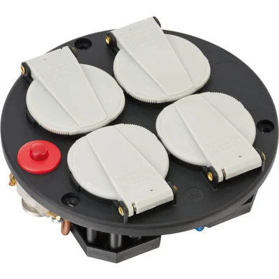 Afbeelding van Brennenstuhl Stekkerdoos, montageplaat, 4 voudig, IP20, 230 V/16 A, met thermostaat, 1081080