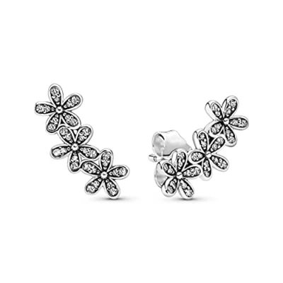 Afbeelding van PANDORA Moments oorbellen van sterling zilver met heldere kubische zirkonia, om aan de te bevestigen, Zilver, Zirkonia