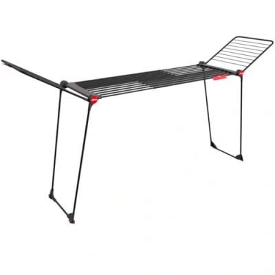 Image de Vileda Infinity Flex Ultimate Étendoir à linge de grande taille 30 m d&#039;étendage grille télescopique extensible jusqu&#039;à 2 ailes hautes séchoir déjà assemblé