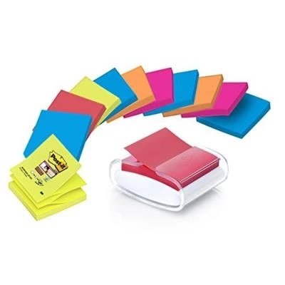 Image de Post it pro z note dispenser and one pad 76x76mm white ref w 12sscol r330 w12n