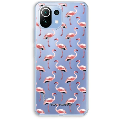 Afbeelding van Case Company® hoesje geschikt voor Xiaomi Mi 11 Lite Flamingo Soft Cover Telefoonhoesje Bescherming aan alle Kanten en Schermrand