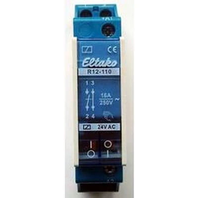 Afbeelding van Eltako R12 110 24V Schakelrelais Nominale spanning: 24 V Schakelstroom (max.): 8 A 1x NO, NC 1 stuk(s)