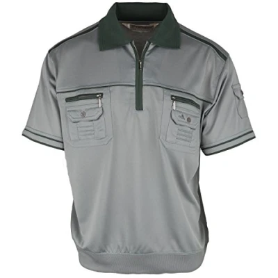 Afbeelding van SOUNON Poloshirt voor heren, maat M tot 5XL, grijs.