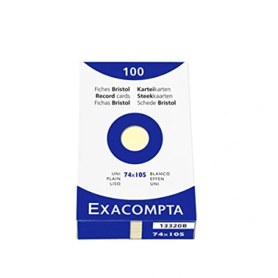 Image de EXACOMPTA Fiches bristol, A7, uni, jaune
