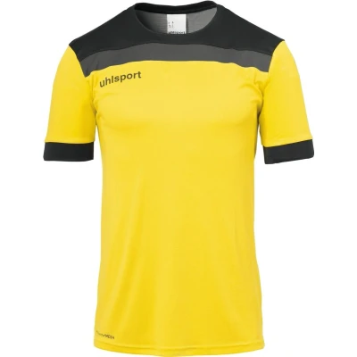 Afbeelding van Uhlsport Offense 23 Shirt Korte Mouw Heren Geel / Zwart Antraciet Maat: 3XL