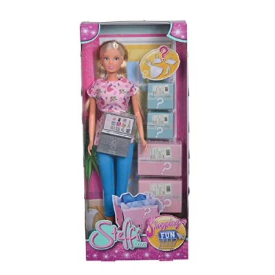 Afbeelding van Simba 105733403 Steffi Love Shopping Fun, meerkleurig, pop voor kinderen vanaf 3 jaar, 29 cm