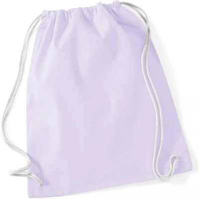 Afbeelding van Westford Mill Cotton Gymsac WM110 LAVENDER/WHITE