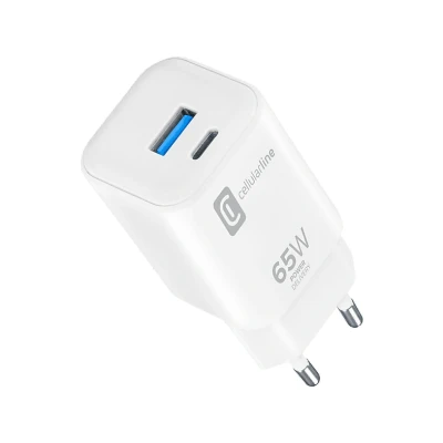 Afbeelding van Cellularline Multiport oplader Travel 65 W Wit (achusbc2pd65wsmlw)