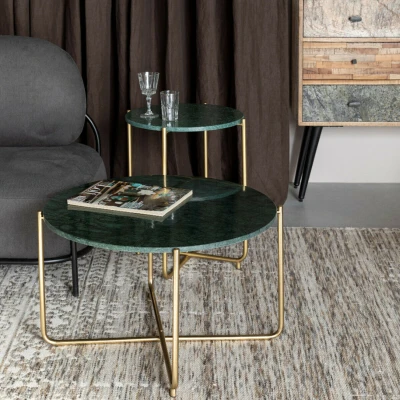 Afbeelding van Torsby salontafel marmer groen