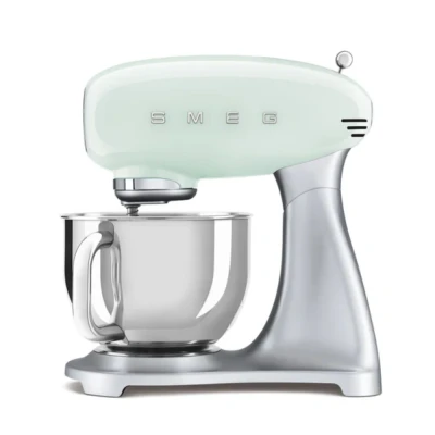 Afbeelding van SMEG SMF02PGEU Keukenmachine inox mengkom volume 4,8 liter pastelgroen met zilver