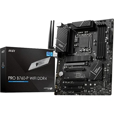 Afbeelding van MSI PRO B760 P WIFI DDR4 Moederbord Socket Intel 1700 Vormfactor Micro ATX