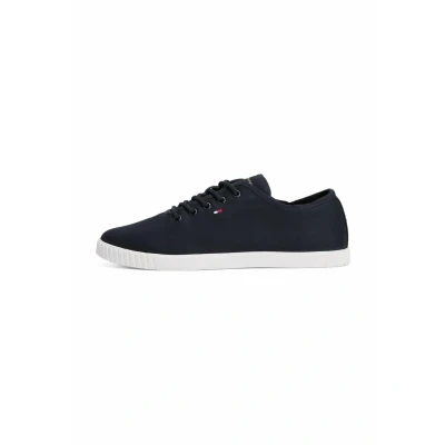 Afbeelding van Tommy Hilfiger Sneaker Sportieve veterschoenen, Dames, Maat: 38, Space blue Katoen