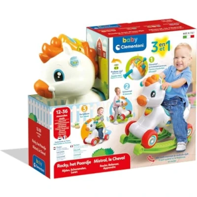 Afbeelding van Clementoni 3 in 1 hobbelpaard Educatief speelgoed Interactief Babyspeelgoed Bereidbaar 12 36 maanden