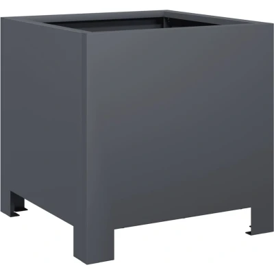 Afbeelding van vidaXL Plantenbak 30x30x30 cm staal antracietkleurig