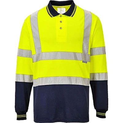 Afbeelding van Portwest S279 herenhemd (per stuk), geel/marineblauw