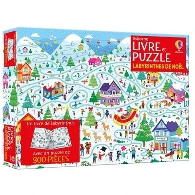 Image de Les labyrinthes de Noël Coffret livre et puzzle