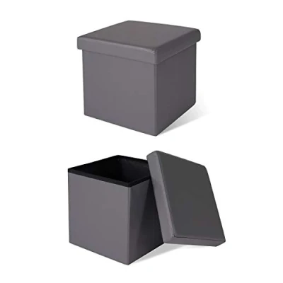 Afbeelding van dibea Kruk, inklapbaar, belastbaar tot 300 kg, kunstleer, 38 x cm, grijs