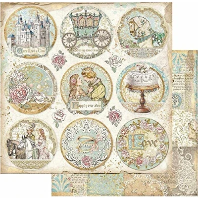 Afbeelding van Stamperia Sleeping Beauty Rounds 12x12 Inch Paper Sheets (10pcs) (SBB796) (DISCONTINUED)