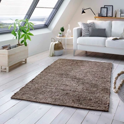 Afbeelding van Wollen Tapijt/Vloerkleed Handweef Oslo Grijs 160x230 Cm 100% Wol