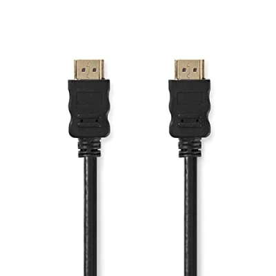 Image de Nedis Câble HDMI avec Ethernet mâle pour 50 cm noir rond, support 4K