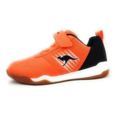 Afbeelding van KangaROOS Super Court Ev, uniseks kindersneakers, Neon oranje Jet Black 7950.