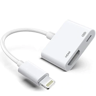 Afbeelding van Apple Lightning naar HDMI adapter, digitale AV audiodongle, 1080p schermsynchronisatiekabel voor iPhone, iPad, iPod tv/projector/monitor, MFi gecertificeerde video omzetter