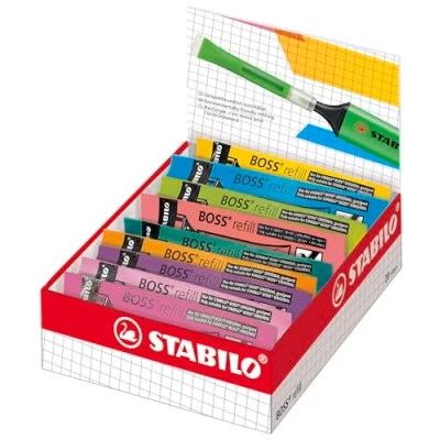 Afbeelding van STABILO BOSS ORIGINAL Navullingen 20 stuks In 9 Verschillende Kleuren