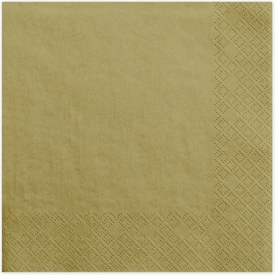Afbeelding van Gouden Servetten 3 Laags 33cm 20st