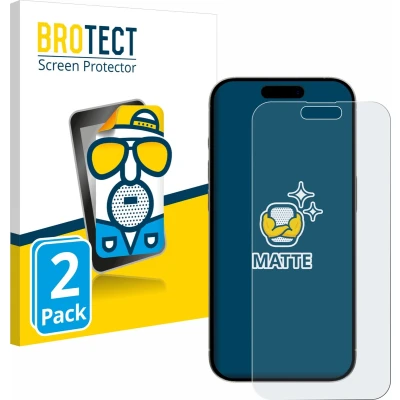 Afbeelding van BROTECT Screenprotector voor Apple iPhone 15 Plus Folie Beschermfolie matte (2 Stuks)